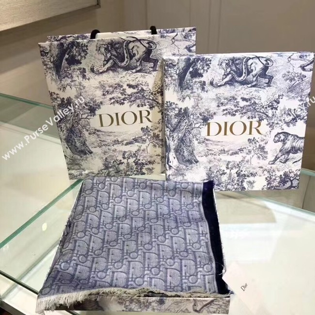 DIOR OBLIQUE STOLE IN WOOL AND CASHMERE C346