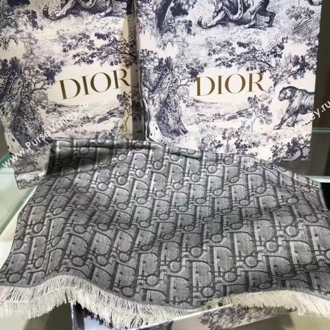 DIOR OBLIQUE STOLE IN WOOL AND CASHMERE C347