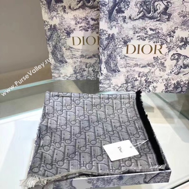DIOR OBLIQUE STOLE IN WOOL AND CASHMERE C347