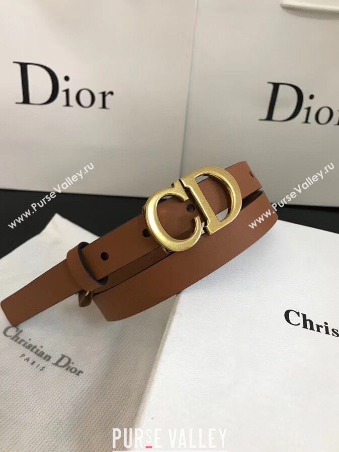 Dior Calf Leather Belt Wide with 20mm 5361 brown