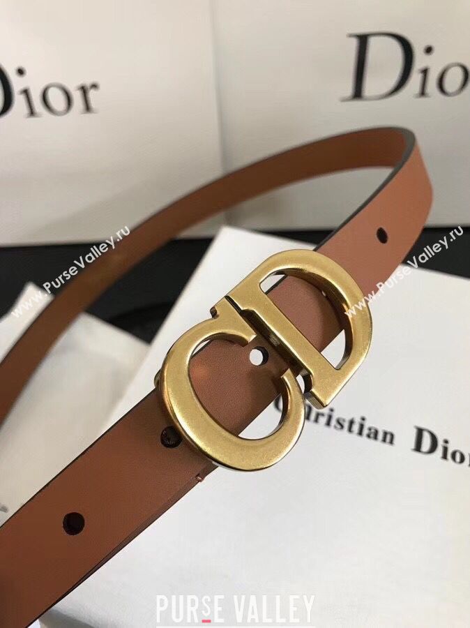 Dior Calf Leather Belt Wide with 20mm 5361 brown