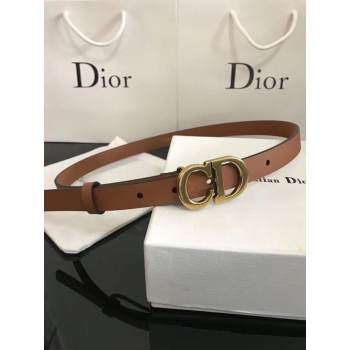 Dior Calf Leather Belt Wide with 20mm 5361 brown