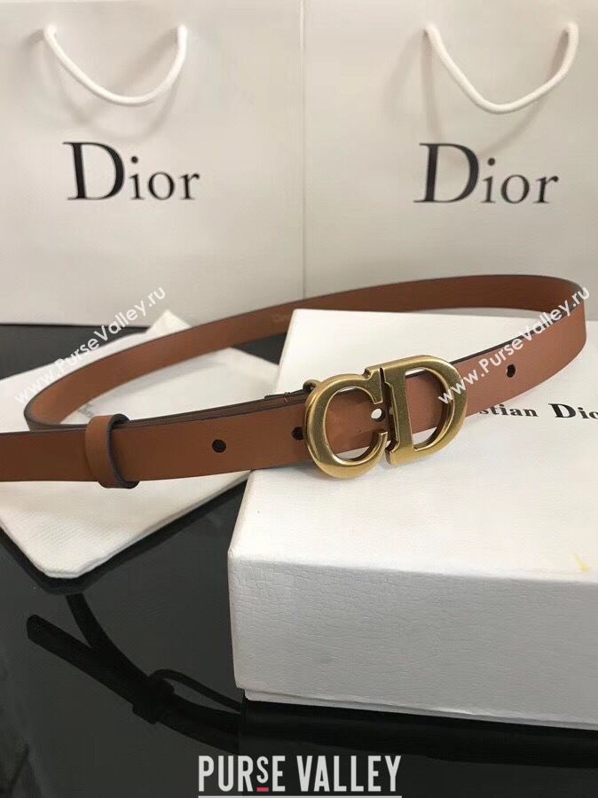 Dior Calf Leather Belt Wide with 20mm 5361 brown