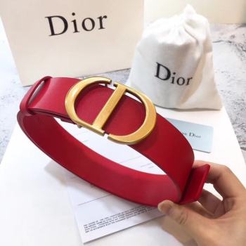 Dior Calf Leather Belt Wide with 40mm 5362 red