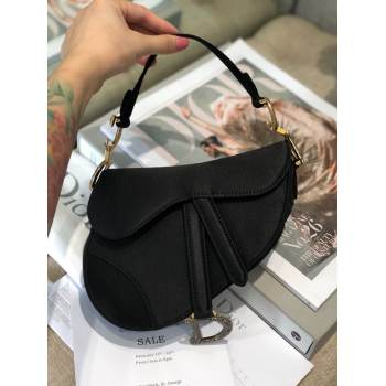 Dior SADDLE SATIN MINI BAG M447S Black