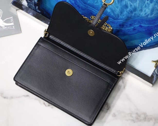 Dior SADDLE DIOR OBLIQUE Chain Clutch bag S5614 black