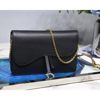 Dior SADDLE DIOR OBLIQUE Chain Clutch bag S5614 black