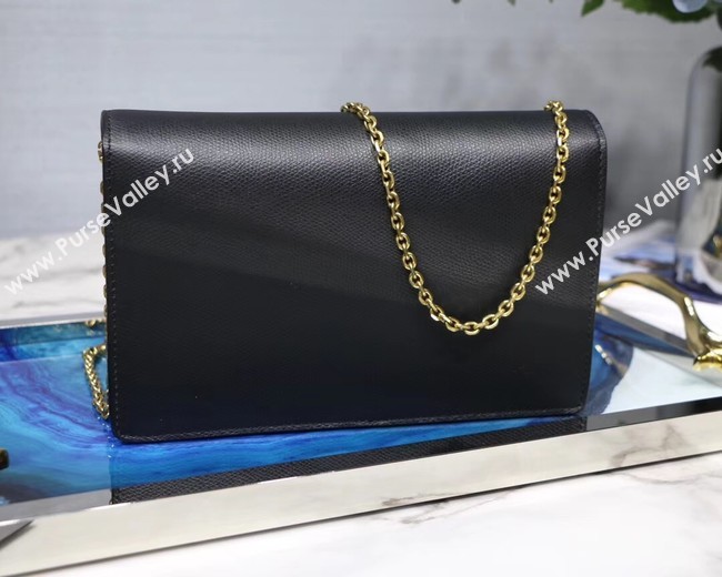 Dior SADDLE DIOR OBLIQUE Chain Clutch bag S5614 black