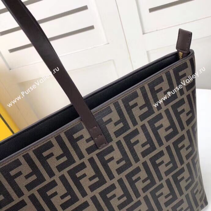 FENDI Shopper canvas bag F8008 brown