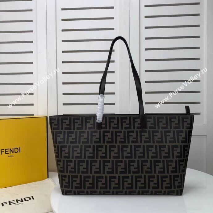 FENDI Shopper canvas bag F8008 brown