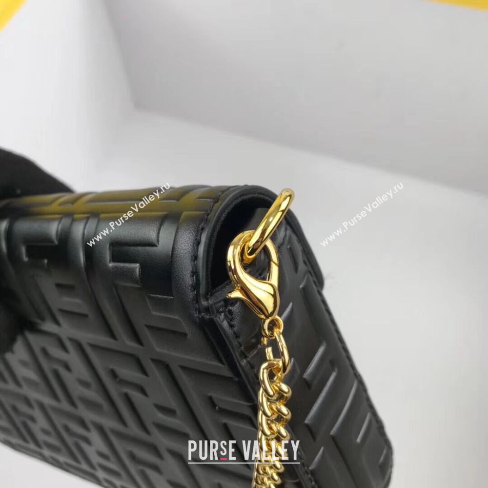 Fendi WALLET ON CHAIN WITH POUCHES leather mini-bag 8BS032 black