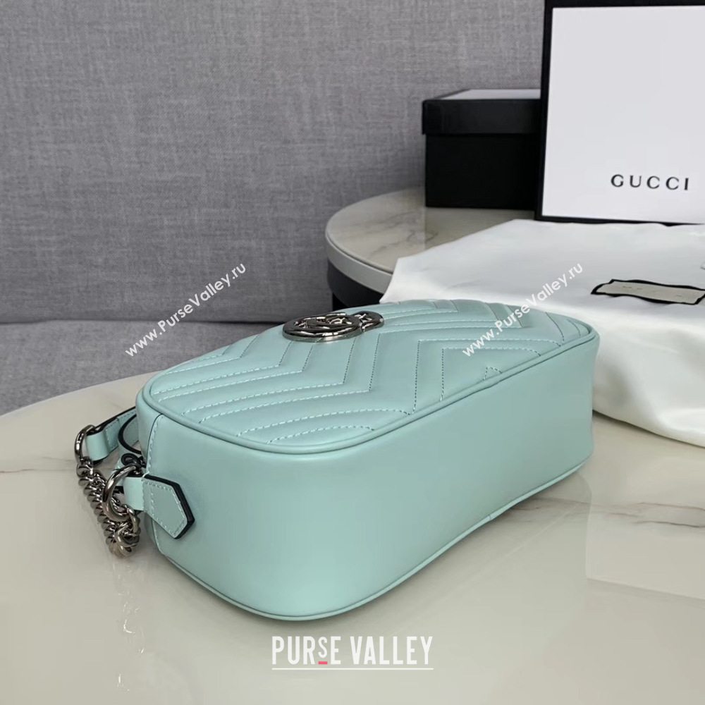 Gucci GG Marmont Matelasse Shoulder Bag 447632 Pastel blue