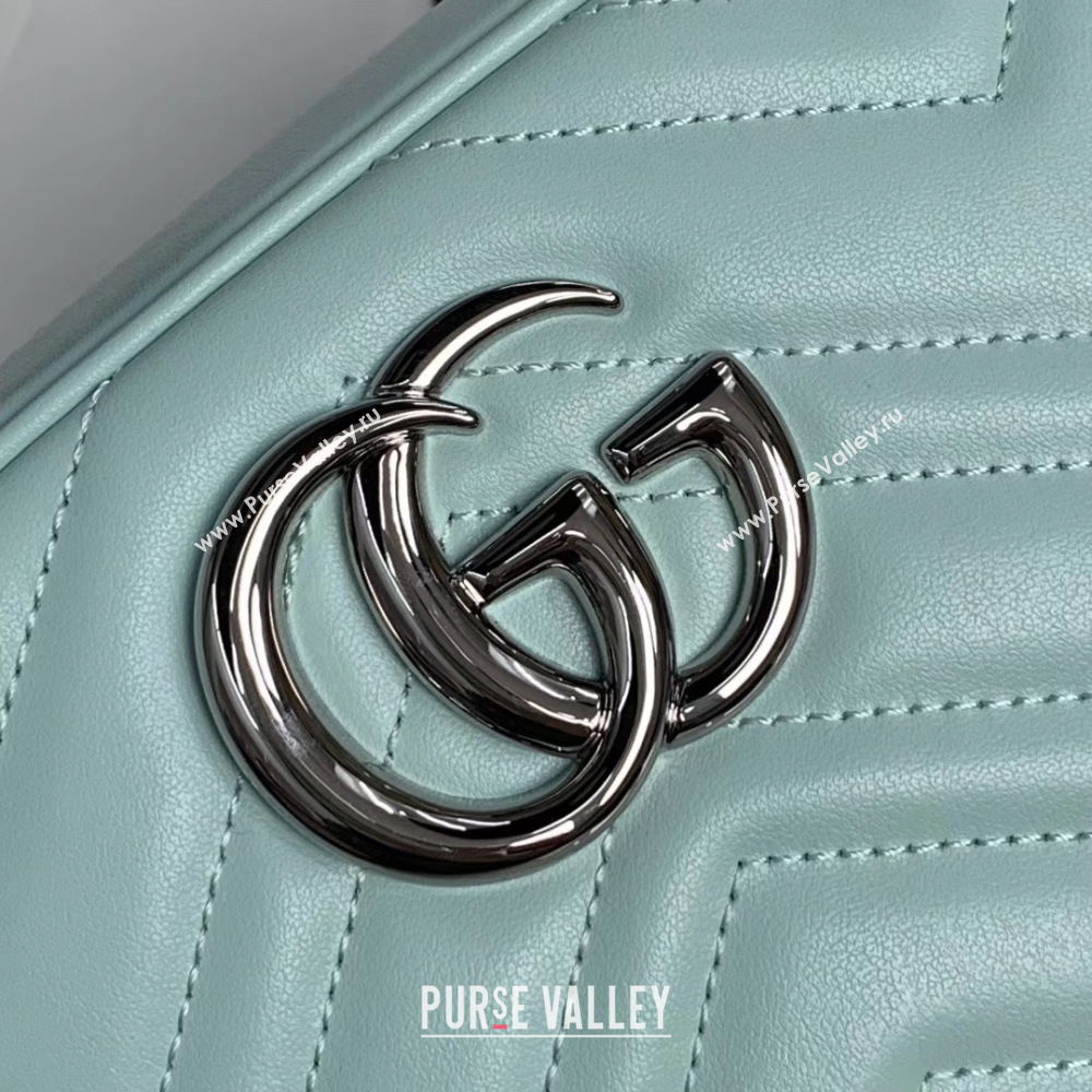 Gucci GG Marmont Matelasse Shoulder Bag 447632 Pastel blue