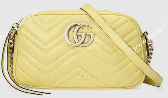 Gucci GG Marmont Matelasse Shoulder Bag 447632 yellow