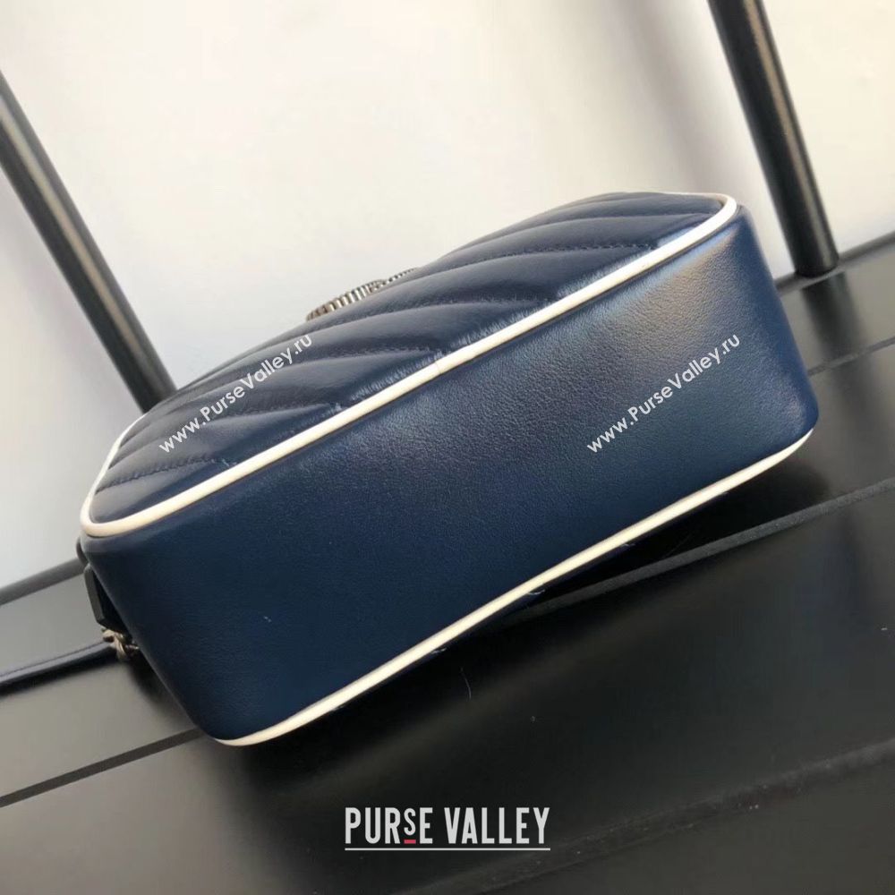 Gucci GG Marmont Matelasse mini Bag 448065 Navy