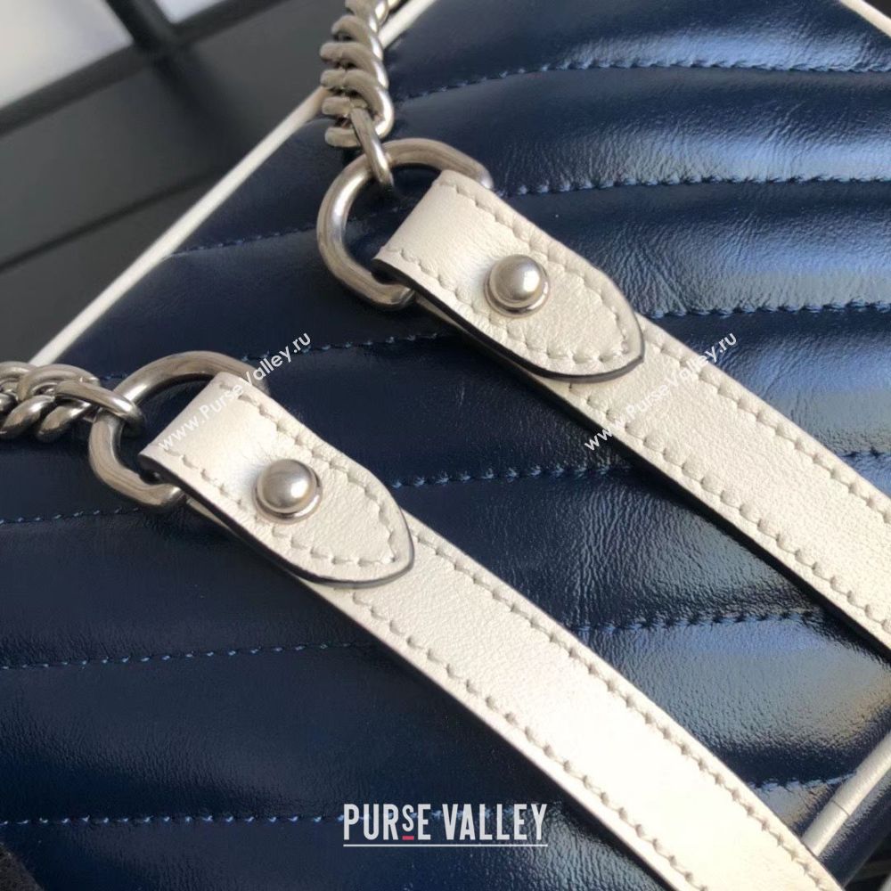 Gucci GG Marmont Matelasse mini Bag 448065 Navy