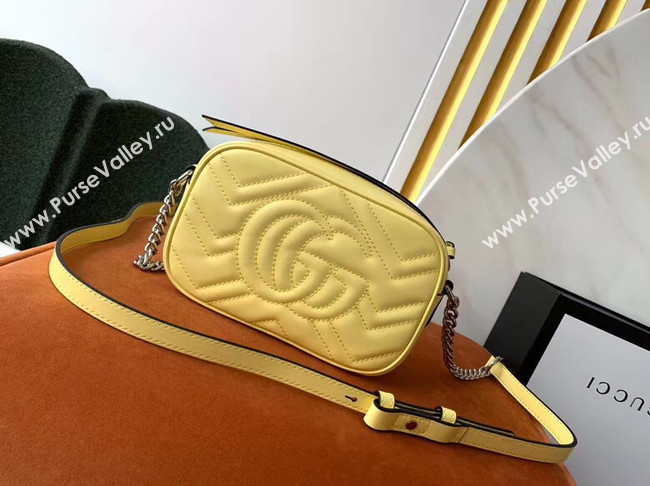 Gucci GG Marmont Matelasse samll Shoulder Bag 447632 yellow