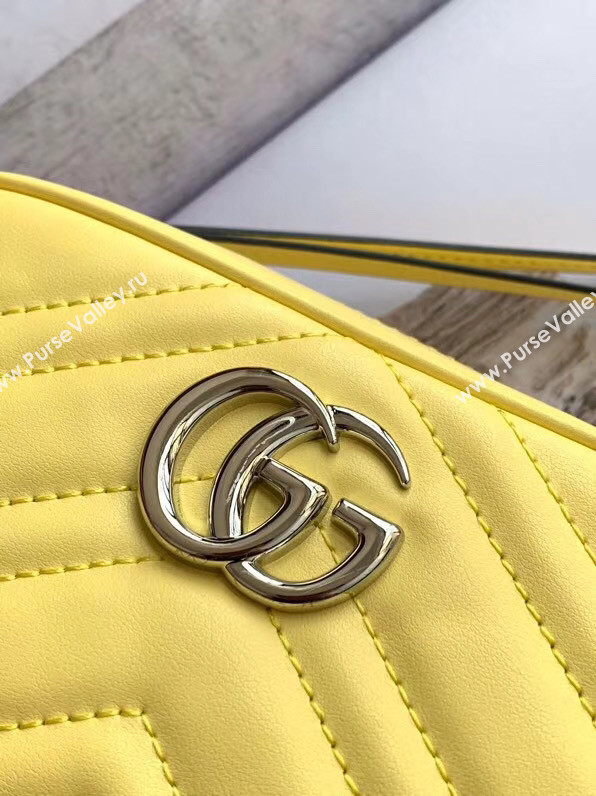 Gucci GG Marmont Matelasse samll Shoulder Bag 447632 yellow