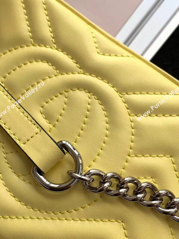 Gucci GG Marmont Matelasse samll Shoulder Bag 447632 yellow