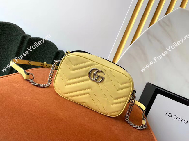 Gucci GG Marmont Matelasse samll Shoulder Bag 447632 yellow