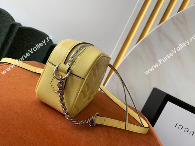 Gucci GG Marmont Matelasse samll Shoulder Bag 447632 yellow