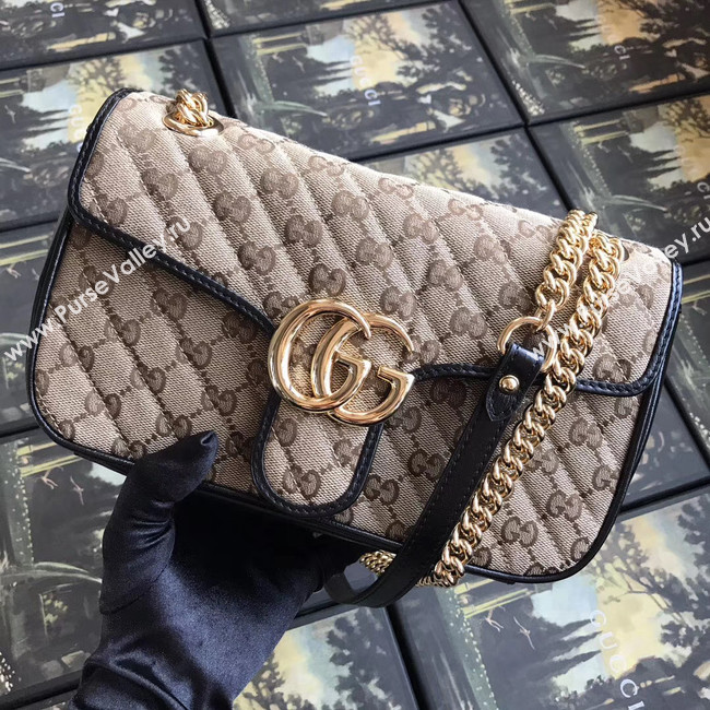 Gucci GG Marmont small shoulder bag 443497 black 