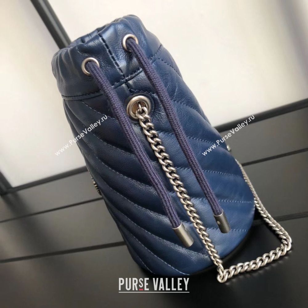 Gucci GG Marmont mini bucket bag A575163 Navy