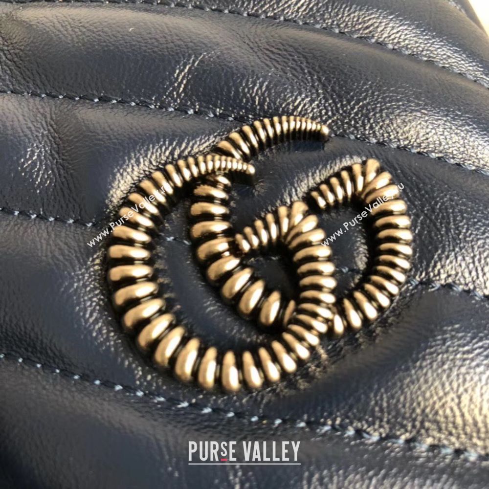 Gucci GG Marmont mini bucket bag A575163 Navy