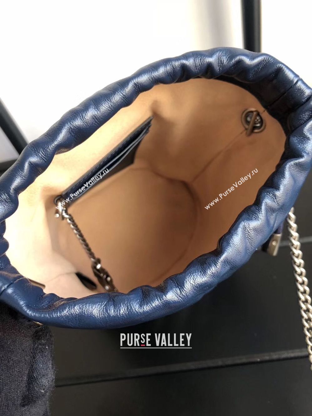 Gucci GG Marmont mini bucket bag A575163 Navy