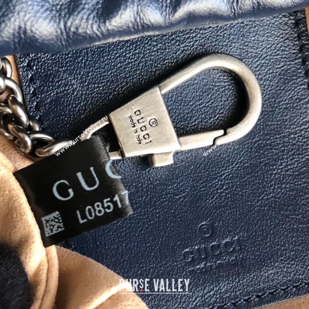 Gucci GG Marmont mini bucket bag A575163 Navy