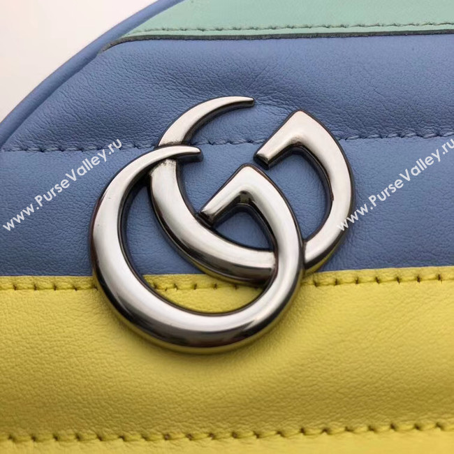 Gucci GG Marmont mini round shoulder bag 550154 Multicolored pastel