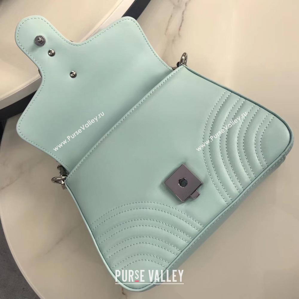Gucci GG Marmont mini top handle bag 547260 light green