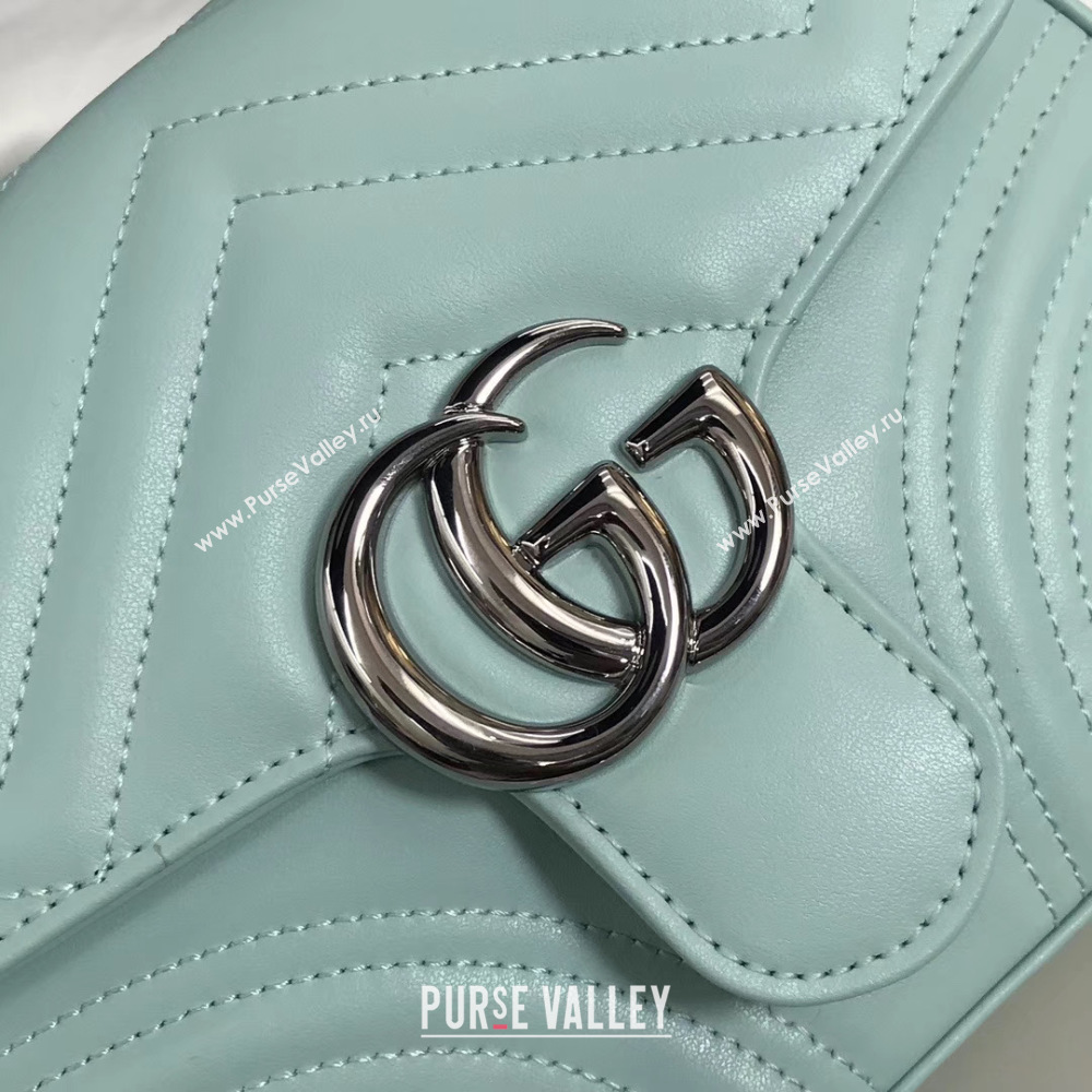 Gucci GG Marmont mini top handle bag 547260 light green
