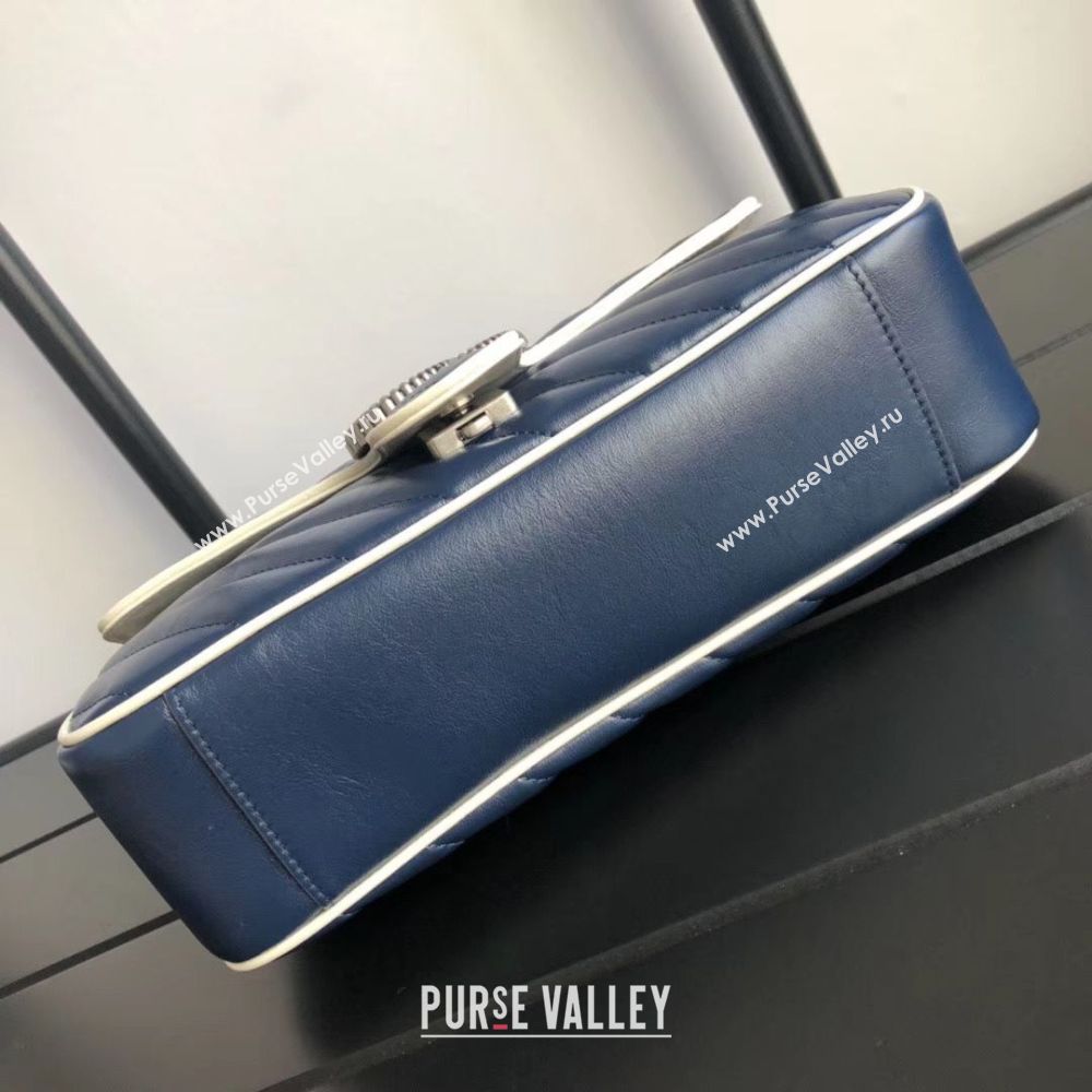 Gucci GG Marmont small shoulder bag 443497 Navy