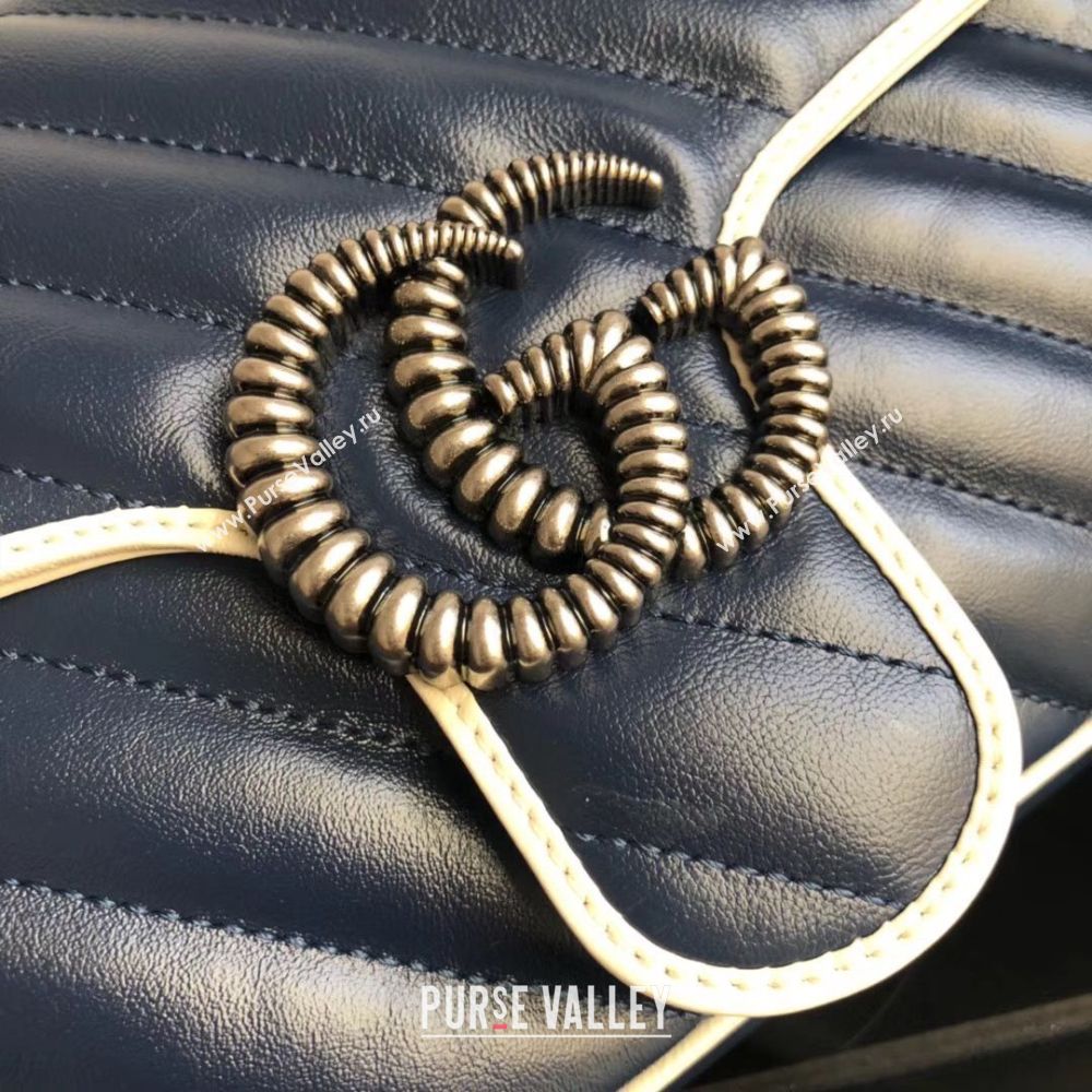 Gucci GG Marmont small shoulder bag 443497 Navy