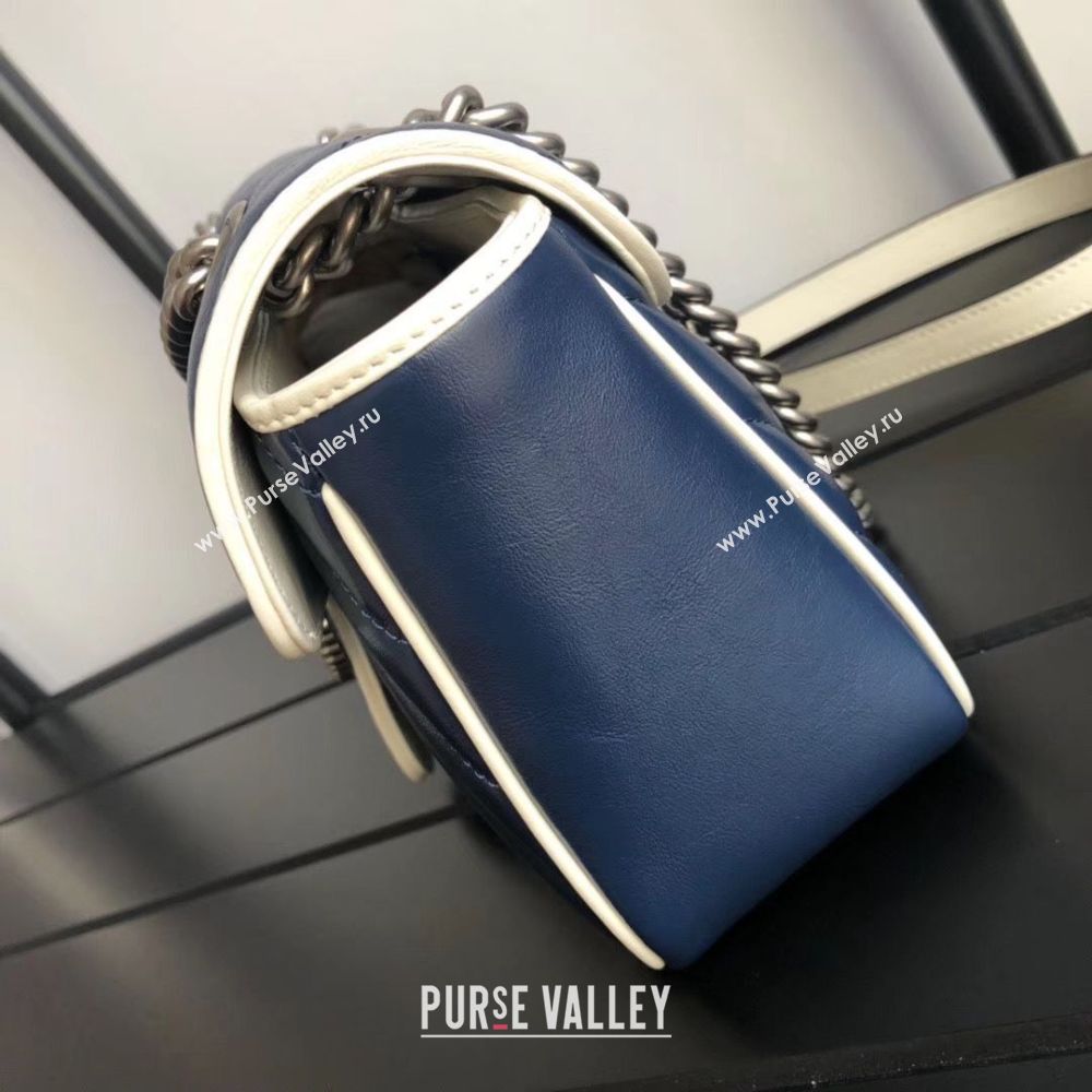 Gucci GG Marmont small shoulder bag 443497 Navy