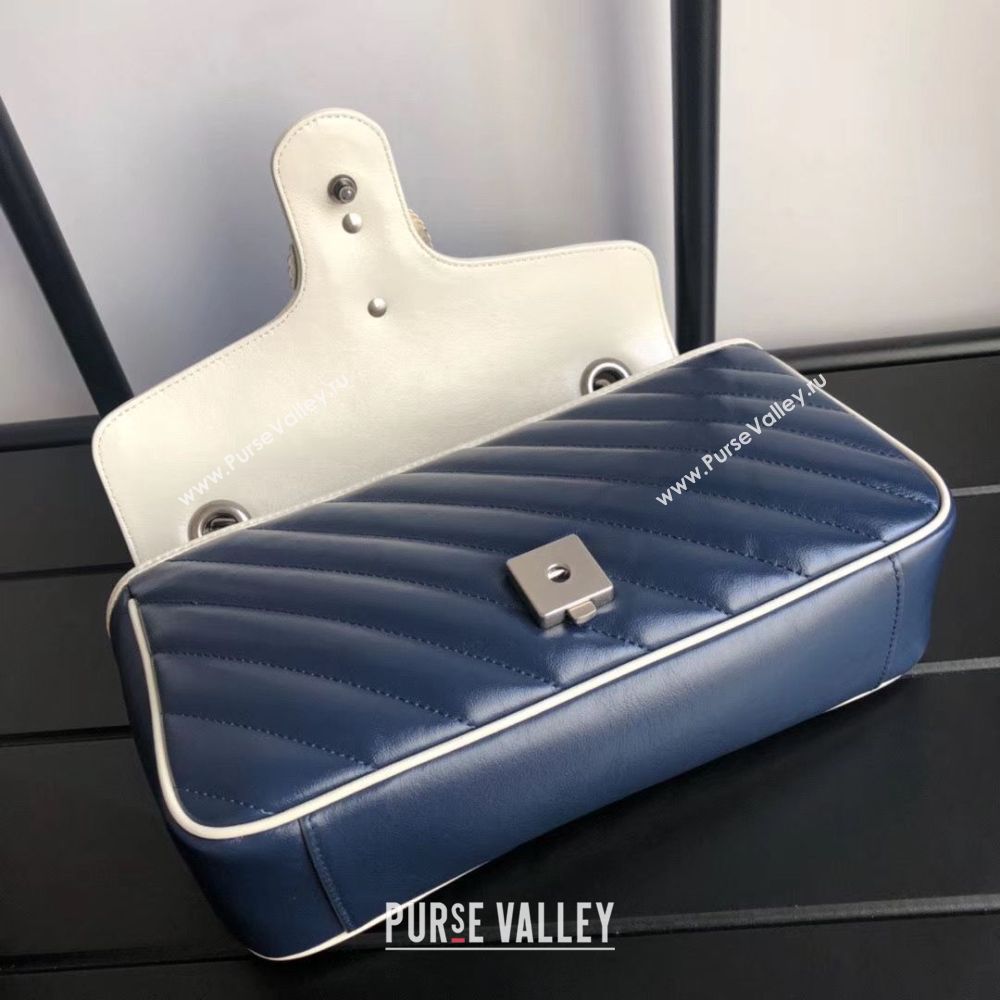 Gucci GG Marmont small shoulder bag 443497 Navy