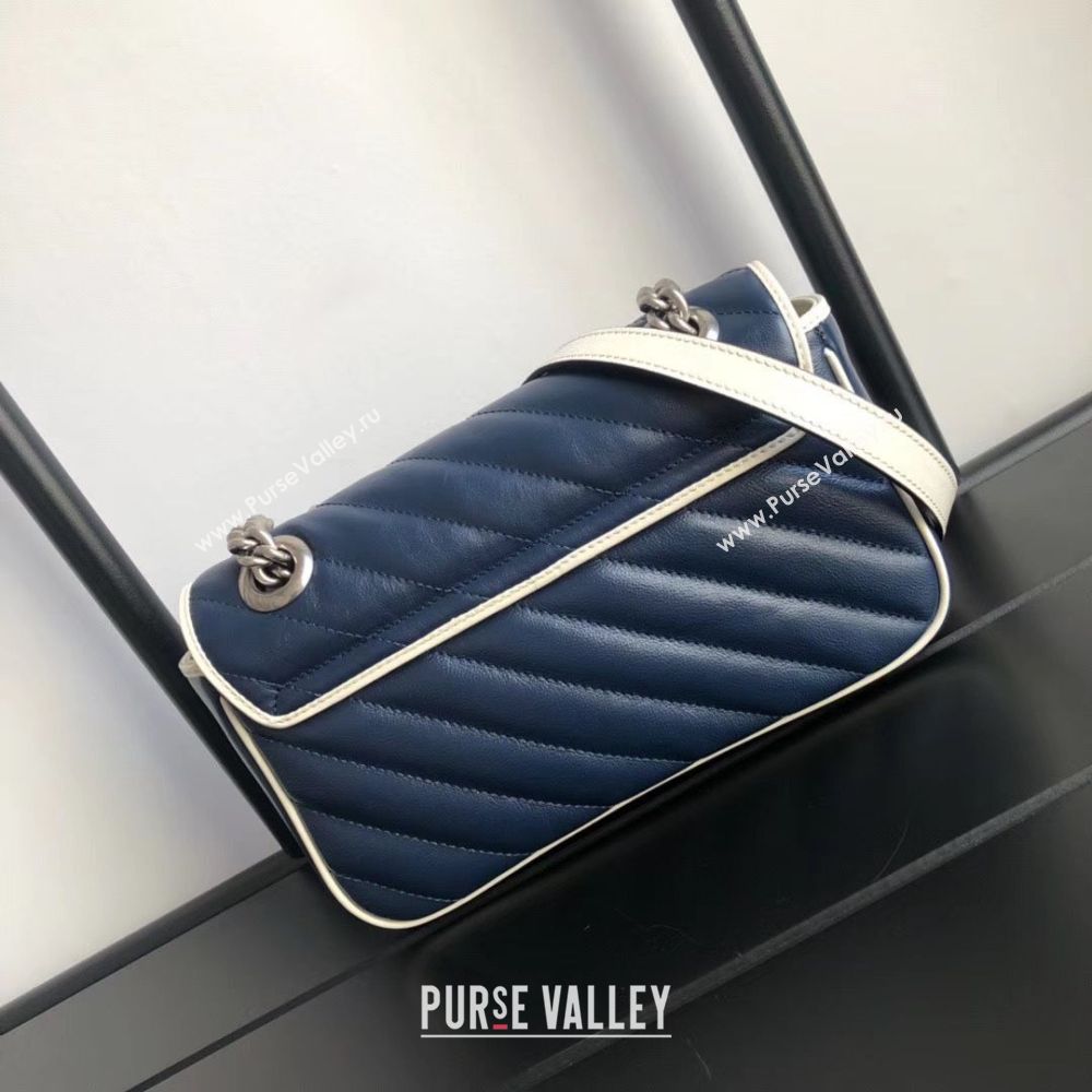 Gucci GG Marmont small shoulder bag 446744 Navy