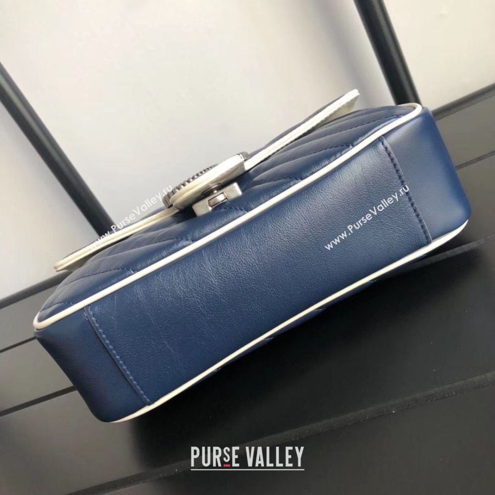 Gucci GG Marmont small shoulder bag 446744 Navy