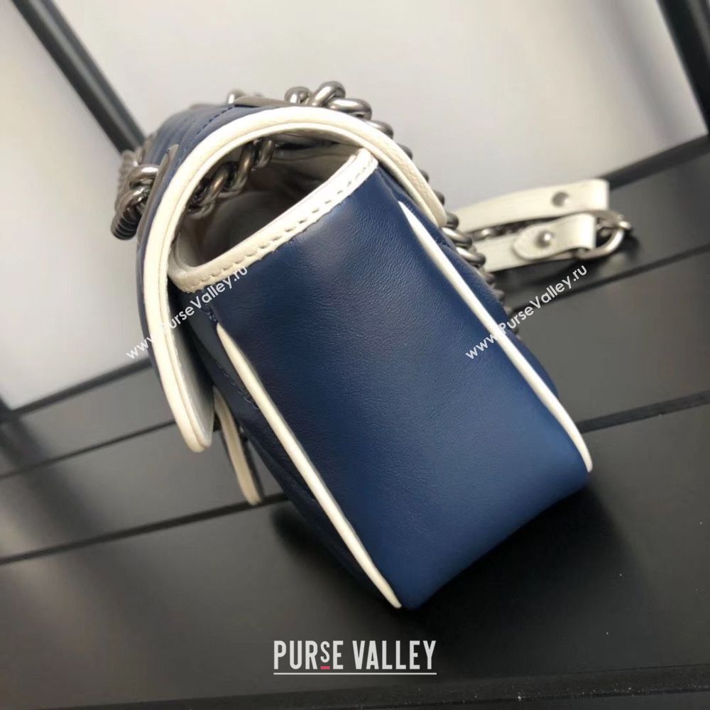 Gucci GG Marmont small shoulder bag 446744 Navy