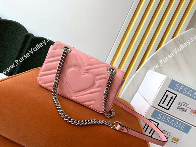 Gucci GG Marmont small shoulder bag 446744 light pink