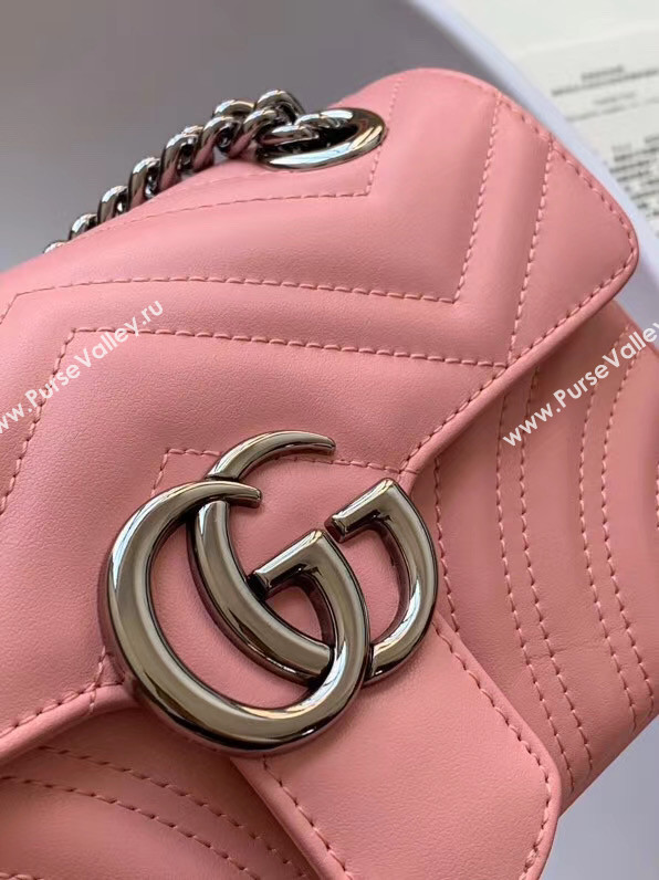 Gucci GG Marmont small shoulder bag 446744 light pink