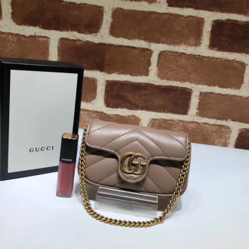 Gucci GG Marmont super Clutch bag 575161 Nude