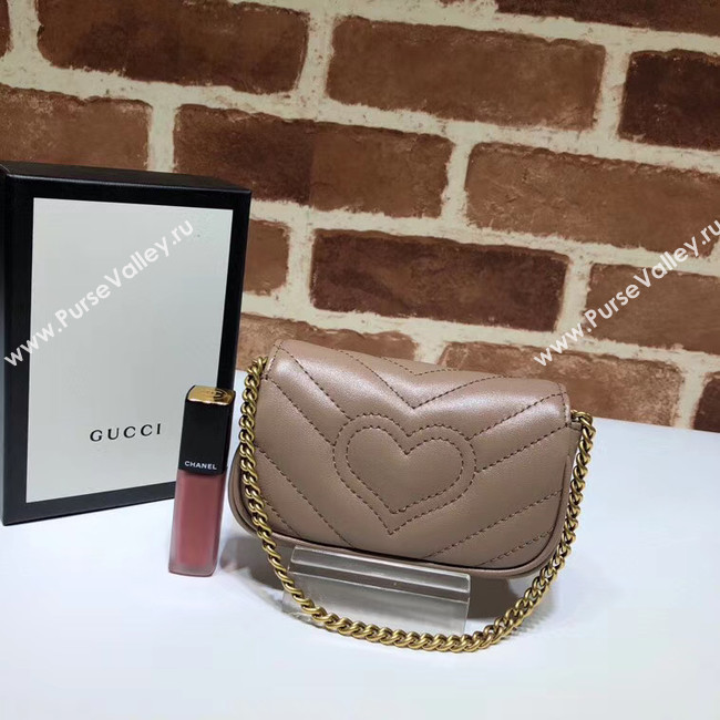 Gucci GG Marmont super Clutch bag 575161 Nude