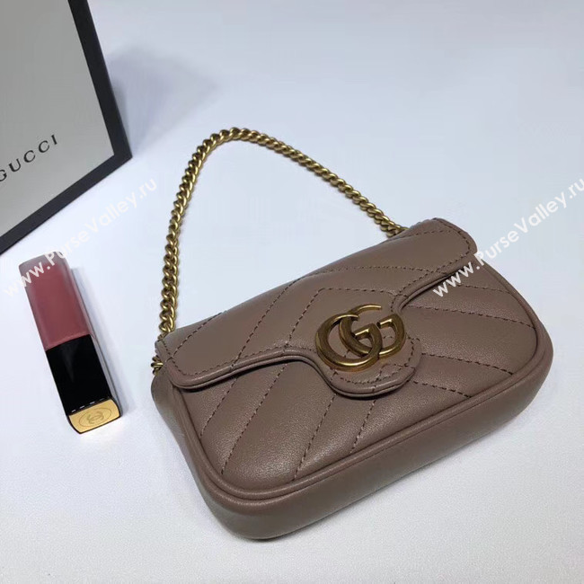 Gucci GG Marmont super Clutch bag 575161 Nude