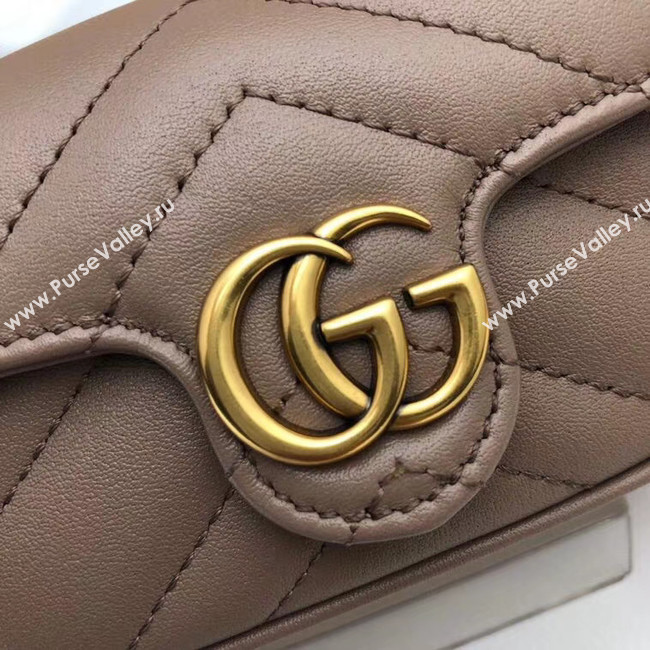 Gucci GG Marmont super Clutch bag 575161 Nude