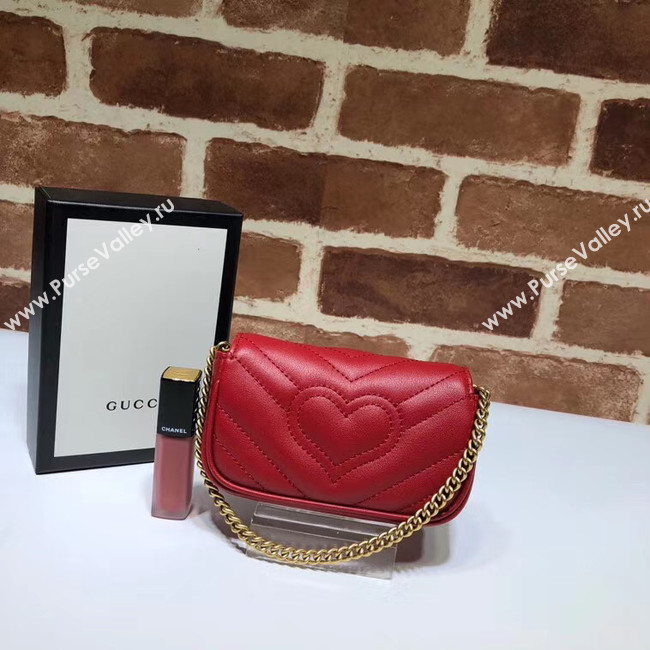 Gucci GG Marmont super Clutch bag 575161 red