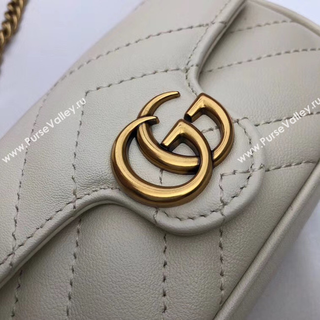 Gucci GG Marmont super Clutch bag 575161 white