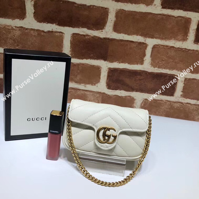 Gucci GG Marmont super Clutch bag 575161 white