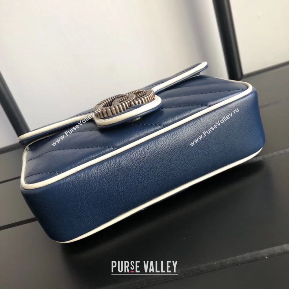 Gucci GG Marmont super mini bag 574969 Navy